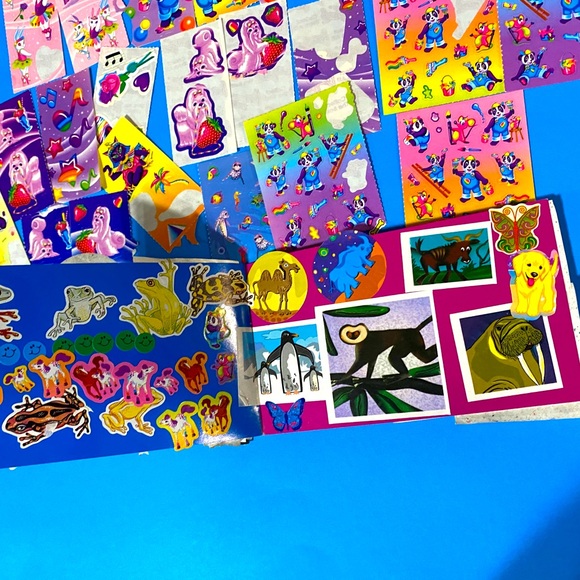 LISA FRANK VINTAGE FANTASTIC WORLD CHARACTERS STICKER COLLECTION & STICKER BOOK - Picture 13 of 16